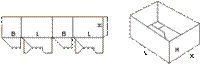 Fertig geklebte Boxen